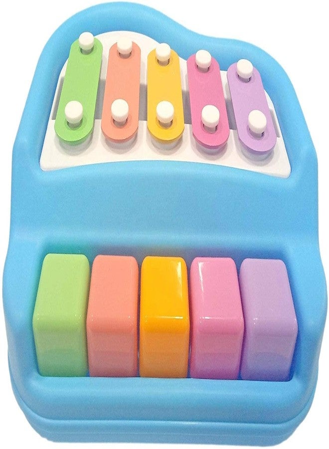 JAPSI 2-in-1 Kids Piano Xylophone Musical Toy, 5 Multicoloured Keys, Musical Learning Instrument with 2 Sticks, Age 3+ - Image 3
